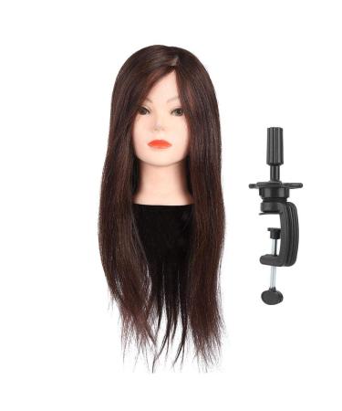 Puppet Head Hair Practice Doll - 20 Human Hair Training Head for Hairdressers | Ideal for Hair Cutting & Styling - Buy Online on GoSupps.com