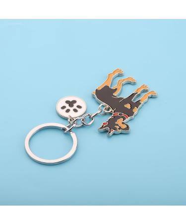 Ensianth Dog Keychain - Perfect Gifts for Dog Lovers | Puppy Paw Print Keyring for Dog Owners Moms & Dads | Ideal Doberman & Puppy Gifts - Buy Online on GoSupps.com