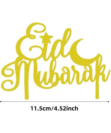 ALLY-MAGIC Eid Mubarak Cake Topper Mubarak Eid Cake Topper Eid Cake Decorations Crescent Moon Star Eid Baking Decorations for Eid Party Islam Cake Decorations Y4-KZJDGZS - Buy Online on GoSupps.com