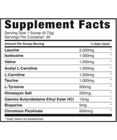 Bucked Up BCAA RACKED - L-Carnitine Acetyl L-Carnitine GBB - Post Workout Recovery - Lean Muscle - 30 Servings (Blood Raz) - Buy Online on GoSupps.com