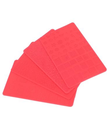 4-Piece 3D-Relief Nail Pressure Template Set | Soft Silicone Manicure & Nail Art Tool for DIY Salon Design - Buy Online on GoSupps.com