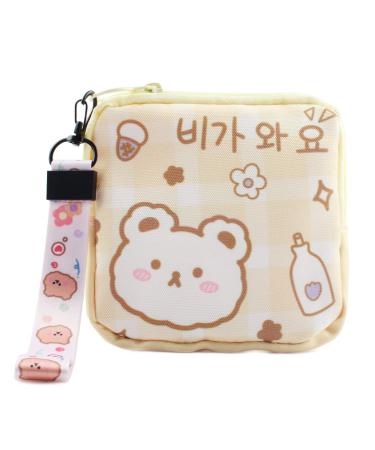 CWed tampons women's lift Storage bags bag for tampons women's bandage organizer tampon bag girls period bag women menstruation bag tampons bags tampons hygiene bag (yellow bear)