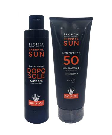 Ischia Sorgente di Bellezza Ischia Sorgente di Bellezza Thermal Sun Moisturizing and Soothing Body and Face Aftersun with Thermal Water and Aloe Bio Gel 200ml (After Sun + Sun Milk Spf 50)