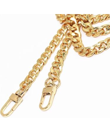 WEICHUAN 47" DIY Iron Flat Chain Strap Handbag Chains Accessories Purse Straps Shoulder Cross Body Replacement Straps  with Metal Buckles (Gold) - Buy Online on GoSupps.com