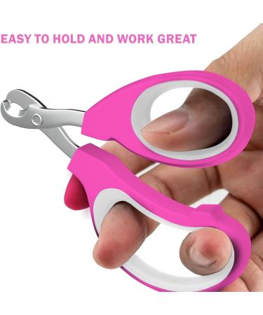 BeautyHunt Cat Nail Clippers | Small Animals Claw Trimmers | Stainless Steel Scissors for Kittens, Puppies, Rabbits, Birds, Tiny Dogs, Gerbils, Hamsters | 10cm Pink - Small Breeds - Buy Online on GoSupps.com