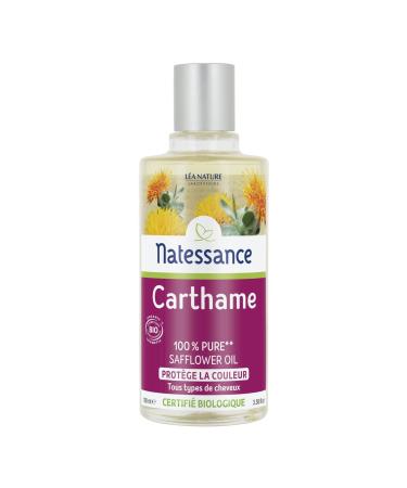 Natessance - Safflower Oil - 100% Pure - Certified Organic Cosmos Organic - 100ml Bottle