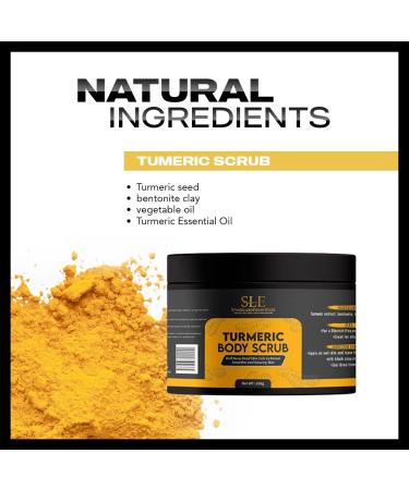 Turmeric Body Scrub with Extract Moisturizing & Hydrating 250g | Unrefined Organic African Body Scrub - Buy Online on GoSupps.com