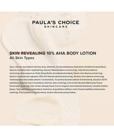 Buy Paula's Choice Skin Revealing Body Lotion 10% AHA - Anti-Aging Peeling for Acne Pigmentation & Keratosis Pilaris - 210ml | Glycolic Acid & Shea Butter - Buy Online on GoSupps.com