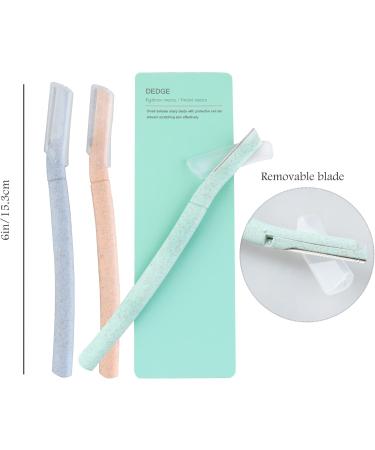 Dedge Eyebrow Razor - Multipurpose Dermaplane Facial Razor for Exfoliation & Eyebrow Shaping | Includes Blade Cover | 9 Pack - Buy Online on GoSupps.com