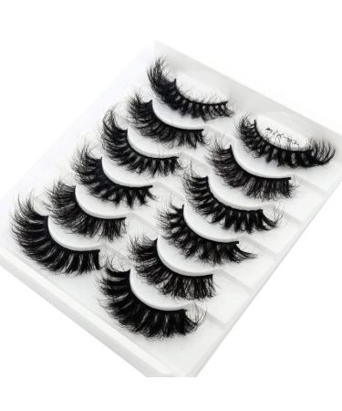 HBZGTLAD Cat-Eye 8D Wispy False Eyelashes - Pack of 6 Pairs | Dramatic Long Thick Volume Faux Mink Lashes | Mix-02 - Buy Online on GoSupps.com