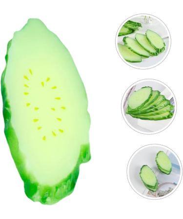 Abaodam 5pcs Simulation Cucumber Slice Photo Ornament Showcase Prop Simulation Cucumber Models Food Toy - Buy Online on GoSupps.com