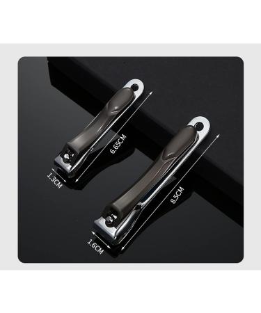 HCHGJKN Nail Clippers Carbon Steel Flat Sharp Nail Clippers Manicure Tool With Nail File Multicolor 360 Rotatable(Schwarz L) L Black - Buy Online on GoSupps.com