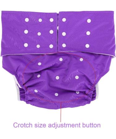 Adjustable Washable Adult Diaper Pants for Incontinence | Reusable Cloth Diapers | Purple Color - Buy Online on GoSupps.com