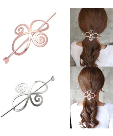 Women Knotted Flower Hairpin Barrette Hair Clip Ponytail Hair Holder - Buy Online on GoSupps.com