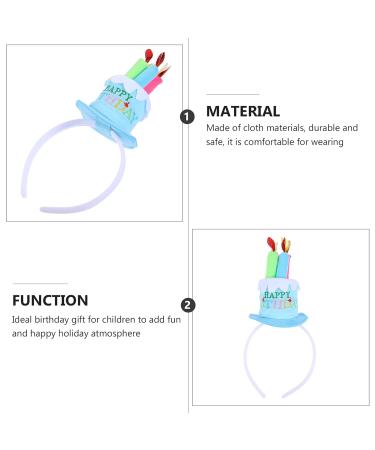 Lurrose Blue Happy Birthday Cake Headdress | Birthday Hat Headband for Family Party Supplies - Shop Now! - Buy Online on GoSupps.com