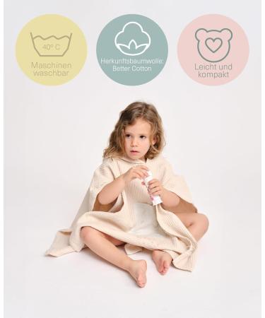 Molis & Co. Zinnia Batheponcho for Kids 7-8 Years | Hooded Beach Towel & Compact Bathrobe | Oeko-Tex 100 Certified - Buy Online on GoSupps.com