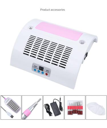 CYzpf Professional Electric Nail Drill with Nail Lamp and Nail Dryer for Acrylic Gel Poly Nails Curing and Removing Salon Home Use White One Size - Buy Online on GoSupps.com
