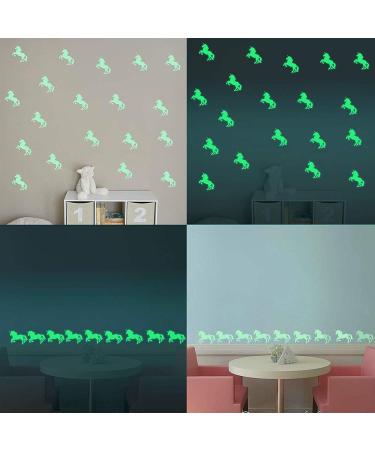 3D Glow in The Dark Unicorn Wall Decals - Nursery Kids Bedroom Decor Sticker Set (24 Unicorns) - Buy Online on GoSupps.com