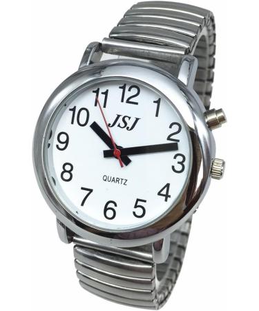 Montre Parlante Analogique avec Alarme Annonce de l'heure et Date en Fran ais pour Aveugle et Les Personnes Malvoyant Couleur Argent - Buy Online on GoSupps.com