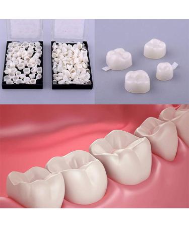 Tooloflife Temporary Tooth Crown - 70 Parts Box Realistic Provisional Dental Care for Front & Back Teeth (140 Pieces) | International Shipping Available - Buy Online on GoSupps.com