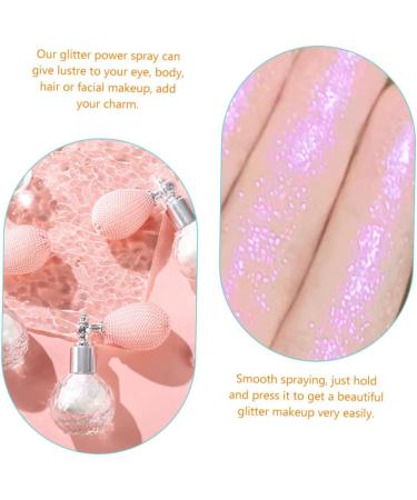 FOMIYES High Gloss Dusting Glitter Eye Shadow Hair Body Spray Glitter Highlighter Powder Spray for Body Nail 7.5x7cm Purple - Buy Online on GoSupps.com