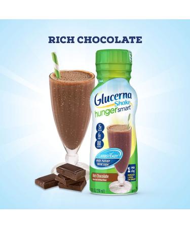 Glucerna Hunger Smart Shake Rich Chocolate 10 Ounce Bottles 12 count - Buy Online on GoSupps.com