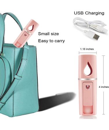 wemee Portable Nano Mister Mini Steamer Atomization Eyelash Extensions with Mirror Pink - Buy Online on GoSupps.com