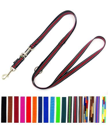 Dog linen duplicate 2m / 2.40m / 2.80m / 3.50m / 5m dogs 20mm / 25mm (Ohio (S-gray-red) 25mm 5m) Ohio (S-gray-red) 25mm 5m