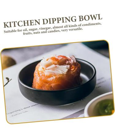 MAGICLULU 8 Pcs Sauce Dish Vinegar Dish Sauce Serving Sauce Bowls Relish Plate Small Ceramic Bowl Soy Sauce Dish Ingredient Bowls for Prep Sauce Seasoning Dish Fruit Seasoning re-usable 9X9X2.5CMx4pcs Blackx4pcs - Buy Online on GoSupps.com