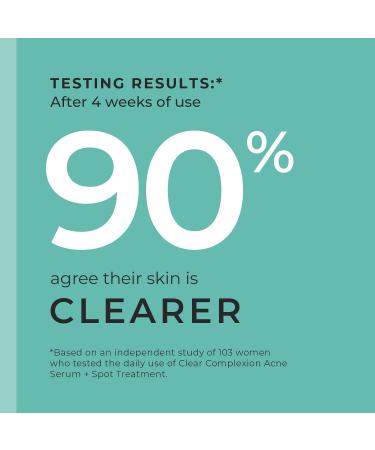 Urban Skin Rx Clear Complexion Acne Serum + Spot Treatment | 5% Benzoyl Peroxide & 5% Glycolic Acid | 1 fl oz - Buy Online on GoSupps.com