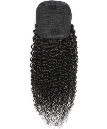 Luovce Ponytail Extension Human Hair Kinky Curly Drawstring Ponytail Hair Extension 18 inches Natural Colour 18 inch Natural Colour - Buy Online on GoSupps.com
