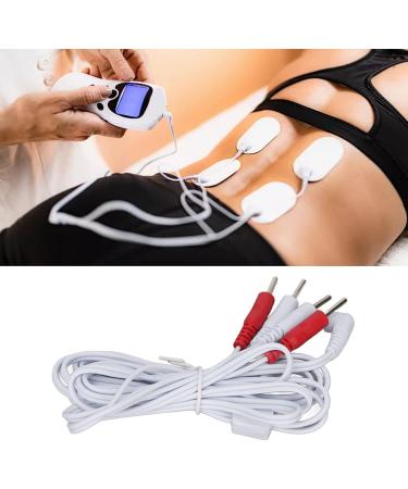 5-Piece Electrode Cable Set - 1 to 4 Pin 4.9ft Length 2.5mm Plug for TENS Unit - Boost Blood Circulation - International Shipping Available - Buy Online on GoSupps.com