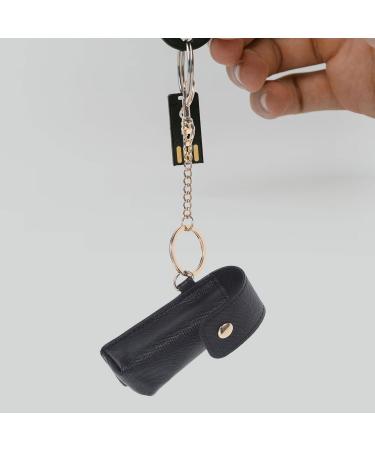 Lipstick Keychain Holder Set | Lip Balm Purse Storage | 2pcs Black Bag Organizer for Women - Buy Online on GoSupps.com