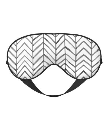 black and white stripes print Light blocking eye mask soft eye mask adjustable for sleep travel yoga etc