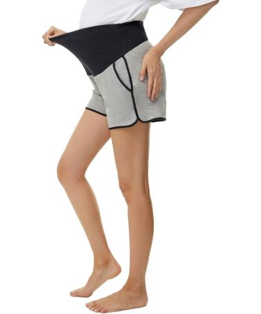 Love2Mi Women's Maternity Tights Leggings - Comfy Stretch Pregnancy Pants (S Black/Grey) - Buy Online on GoSupps.com