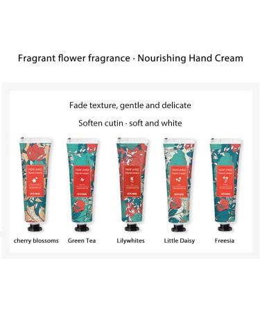 Rustoo Hand Cream Gift Set - 5 Fragrances: Cherry Blossom Green Tea White Lily Small Daisy & Freesia | Nourishing & Moisturizing Hand Cream for Women - Buy Online on GoSupps.com
