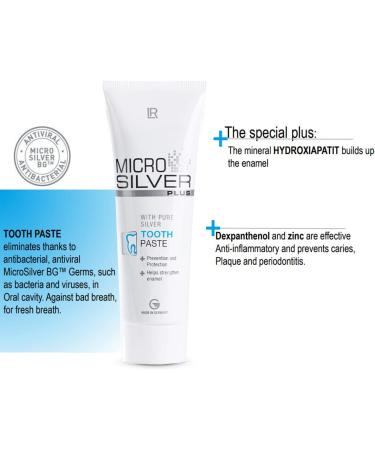 LR MICROSILVER PLUS Toothpaste - 4x75ml (300ml) | Advanced Oral Care White Teeth & Fresh Breath - International Shipping Available - Buy Online on GoSupps.com