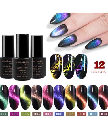Uonlytech Nail Molding Gel Beetles Gel Cat Eye Gel Black Fingernail Polish Black Suits Diamond Cat Eye Nail Polish Nail Art Gel Polish Cat Eye Magnet for Nails Set Uv Gel Magnetic 9d Extend Picture 1 - Buy Online on GoSupps.com
