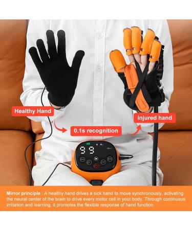 Finger Hand Function Rehabilitation Gloves Hand Stroke Recovery Equipment 3 Temperature and 9 Levels of Strength Adjustable for Stroke Hemiplegia and Poor Finger Mobility Patients - Buy Online on GoSupps.com