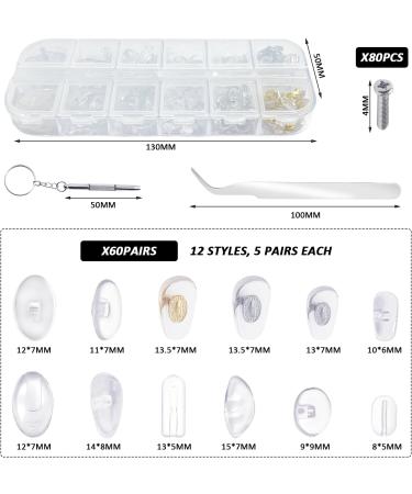 143-Part Glasses Repair Set | Silicone Nose Pads Tool & Hinge Caps for Easy Fixes - Buy Online on GoSupps.com