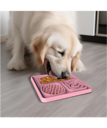Aodaliy Silicon Lick Mat for Dogs & Cats | BPA-Free | Large Suction Cup Pet Lick Mats for Bathing & Grooming (Green & Pink) - Buy Online on GoSupps.com
