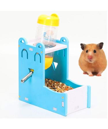 Hamster Automatic Water Bottle Drinking Dispenser Bottle 125ML with Food Feeder Bowl Pet Container for Small Animals Rat Gerbil Mouse Chinchillas Squirrel Guinea Pig Cage Toy
