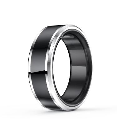 Smart Rings with Charging Case Health Fitness Tracker Rings for Blood Oxygen Sleep Tracking Heart Rate Pedometer sSlimming Exercises IPX68 Gift for Man Wedding Rings for Lover (9) 10 Gold