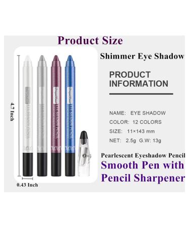 Go Ho 6 PCS Shimmer Cream Eyeshadow Sticks Set - Easy to Color Eye Makeup with Sharpener - Buy Online on GoSupps.com