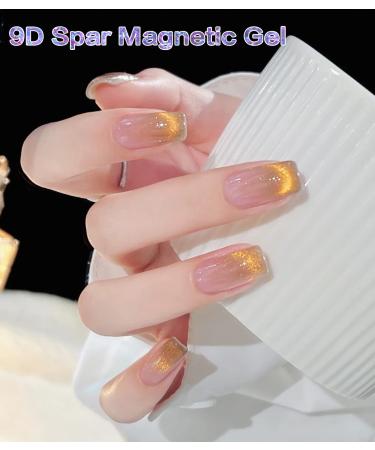 NAILKISS Crystal 9D Cat Eye Magnetic Gel Nail Polish - Glitter Shiny Transparent Soak Off UV LED Varnish, 6 Colors - Buy Online on GoSupps.com