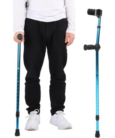Arm Crutch 48.4in Telescopic Ergonomic Forearm Crutches with Non Skid Hand Grips Adult Crutches Arm Cuff Crutch Portable Aluminum Crutches for Seniors Disabled Elderly - Buy Online on GoSupps.com