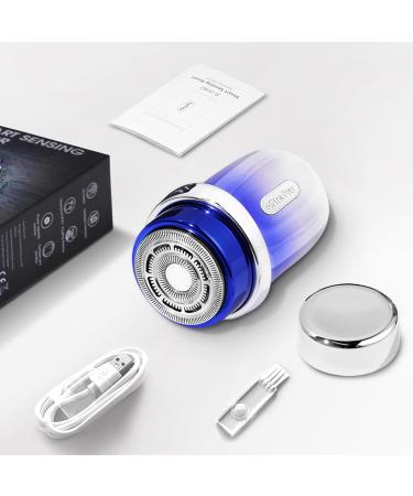 Mini Smart Sensor Electric Shaver - IPX7 Watertight Triple Blade System Efficient Facial Hair Removal - Portable Gradient Blue - Buy Online on GoSupps.com
