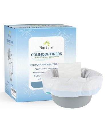 Ultra-Absorbent Disposable Commode Liners (20 Fl Oz Absorbency) | Extra Thick Leak-Proof Bags for Bedroom and Bathroom Toilets, Commodes and Buckets – Elderly, Sick, Nurses & Caregivers – 24 Pack 24 Count (Pack of 1)