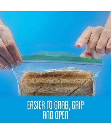 Ziploc Sandwich and Snack Bags for On the Go Freshness Grip 'n Seal Technology for Easier Grip Open and Close 40 Count - Buy Online on GoSupps.com