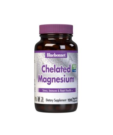 Bluebonnet Nutrition Chelated Magnesium 120 Vegetable Capsules
